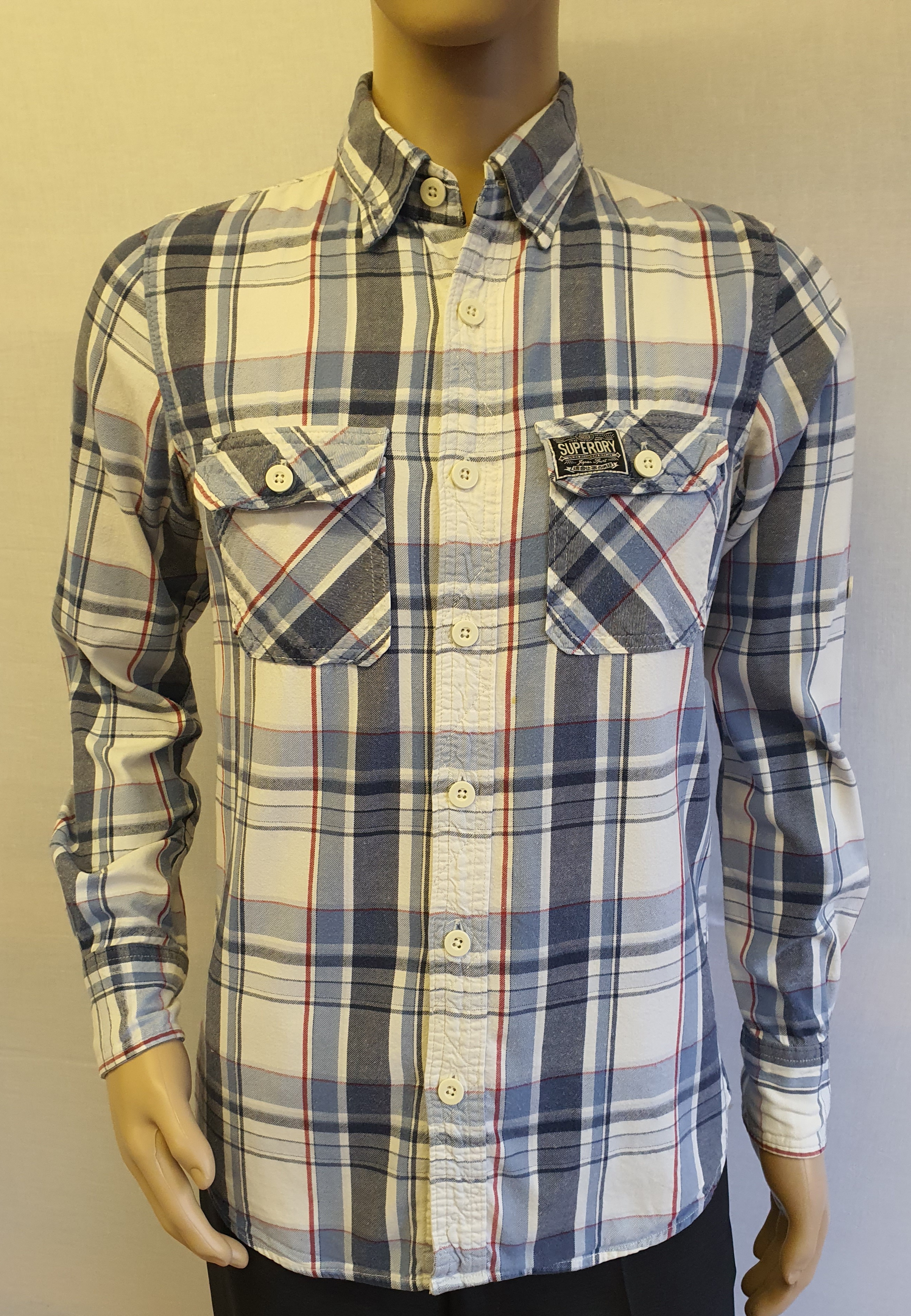 SUPERDRY Long Sleeve Cheque Lumberjack Shirt Size M