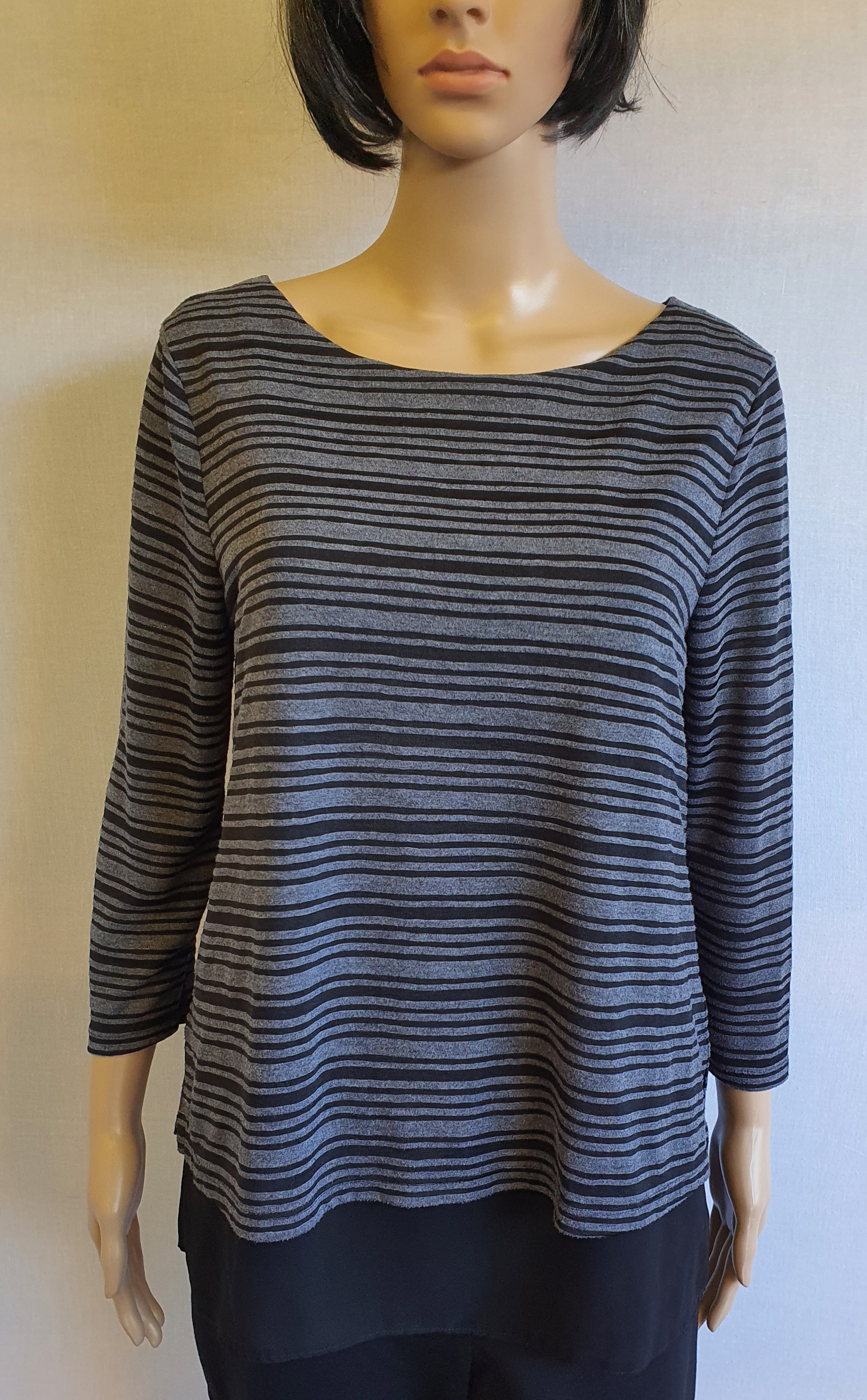 PHASE EIGHT Long Sleeve Striped Top Size UK 12