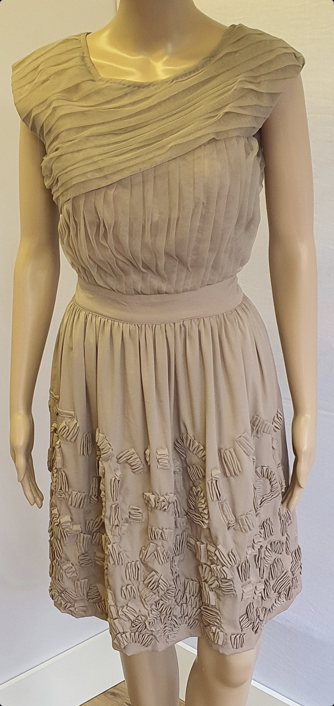 REISS Eleanor Texture and Mesh Dress Size