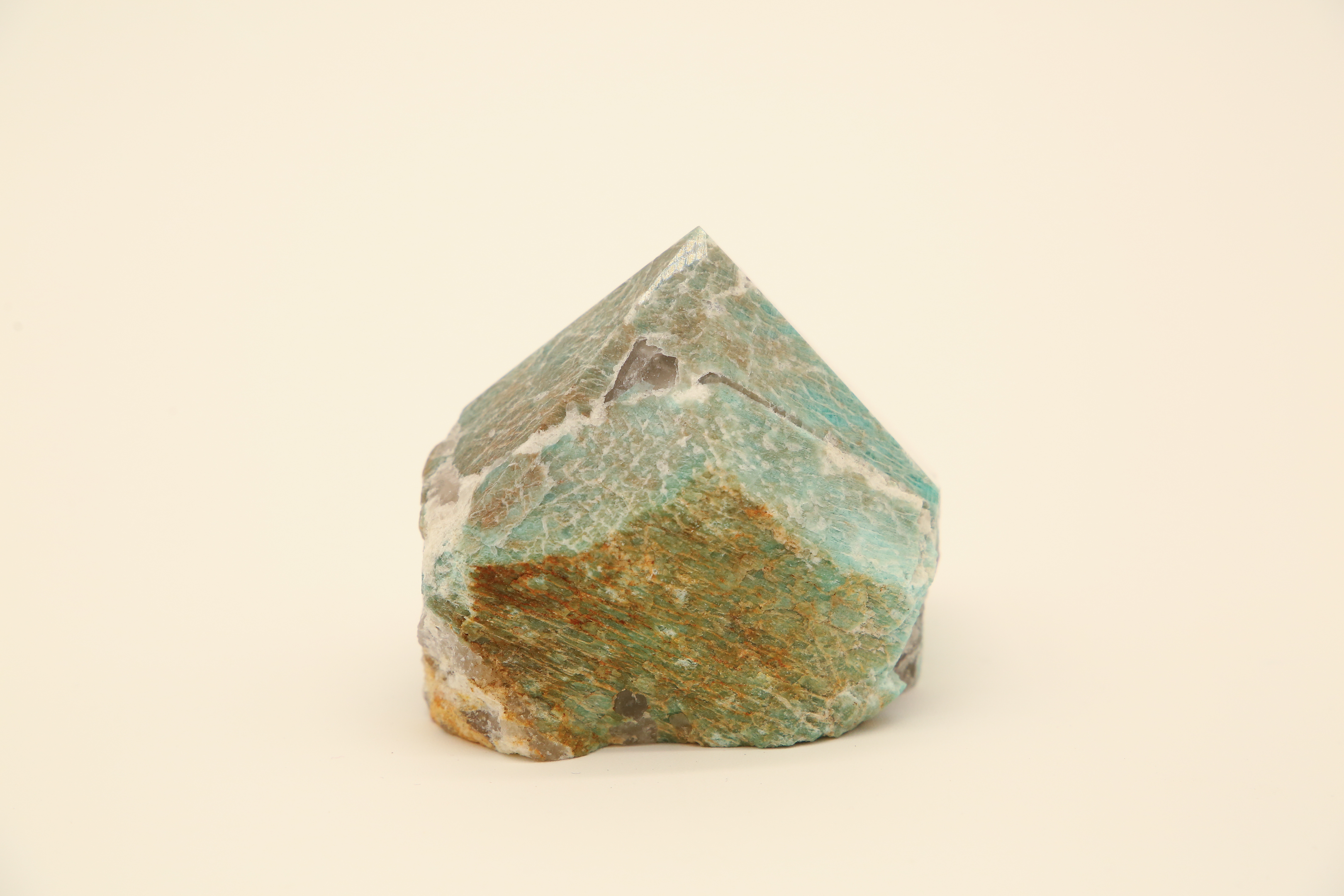 Amazonite Cut Base Point - Polished Top