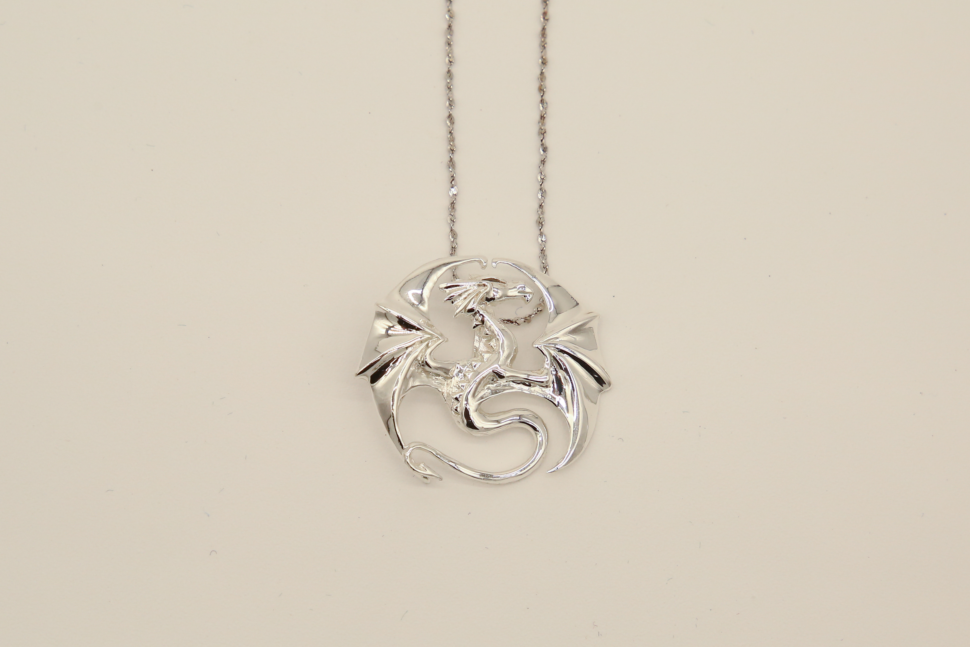 'DRACO' Dragon Pendant - Sterling Silver