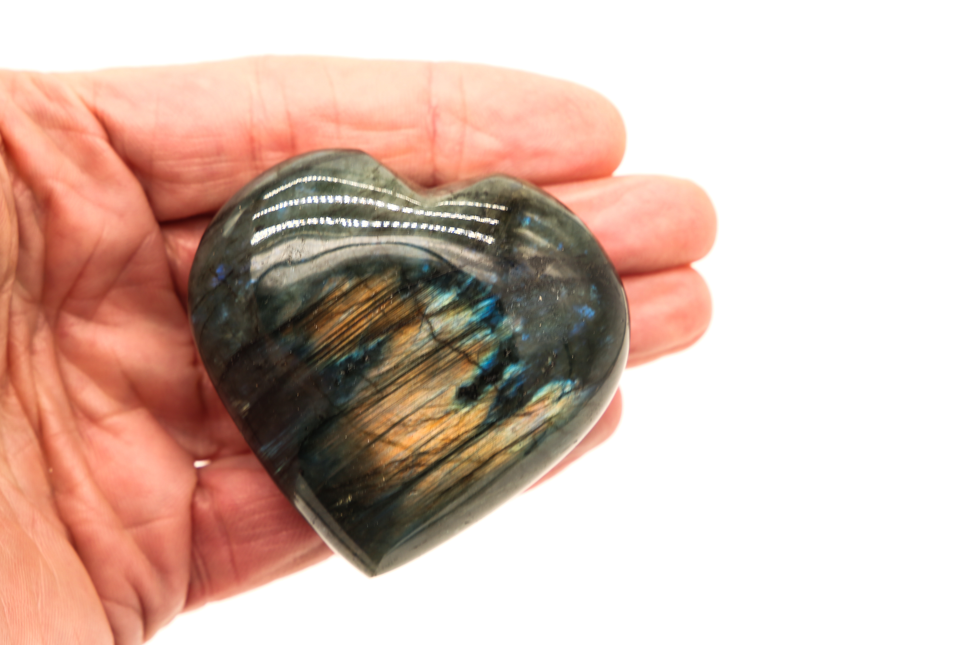 Labradorite Heart