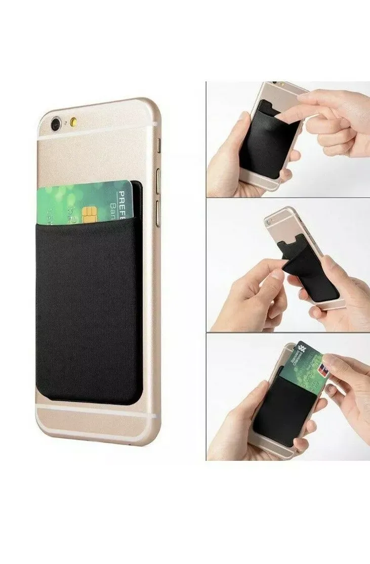 Cell Phone Credit Card ID Holder Wallet Stick On Pocket Sleeve