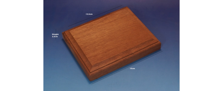 RAW MAHOGANY NO VARNISH 12.5 X 10cm