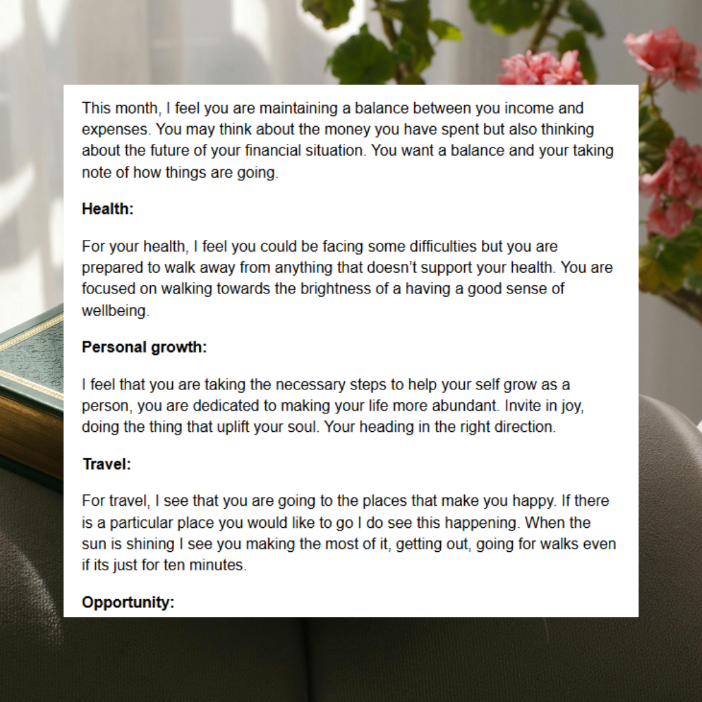 Month ahead snapshot