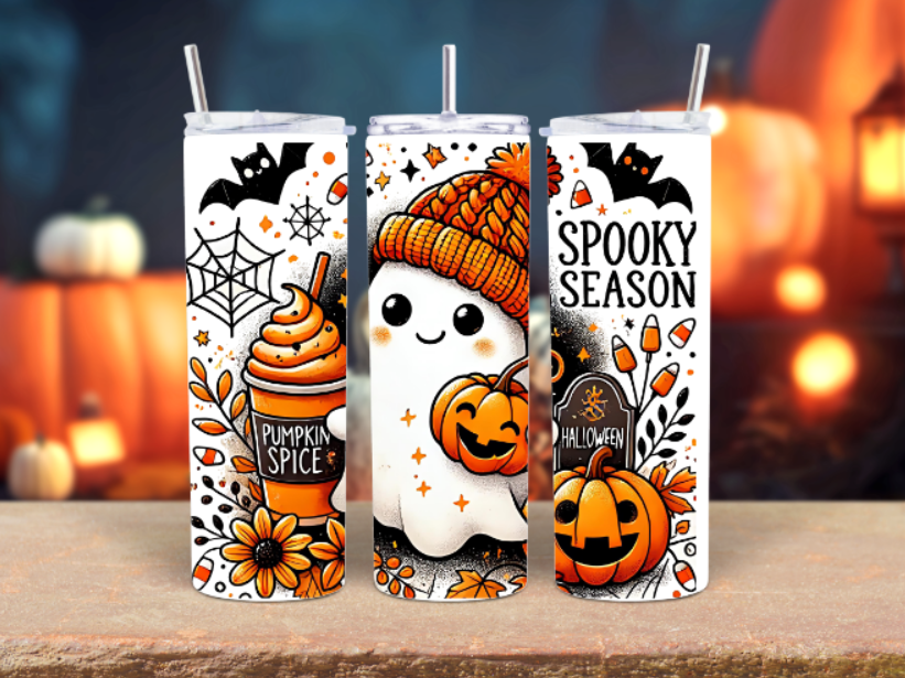 spooky season ghost tumbler