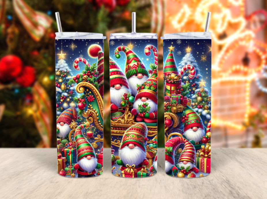 Christmas gnome tumbler