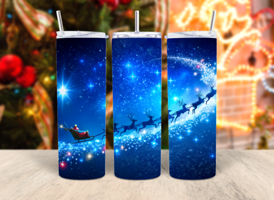 Santa sleigh tumbler