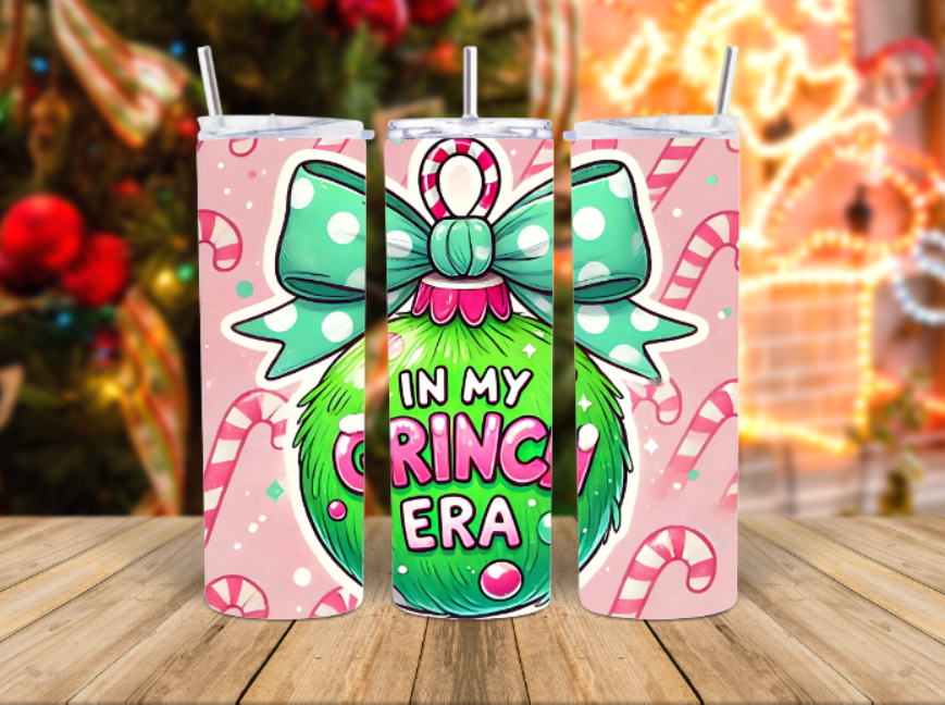 pink grinch era tumbler