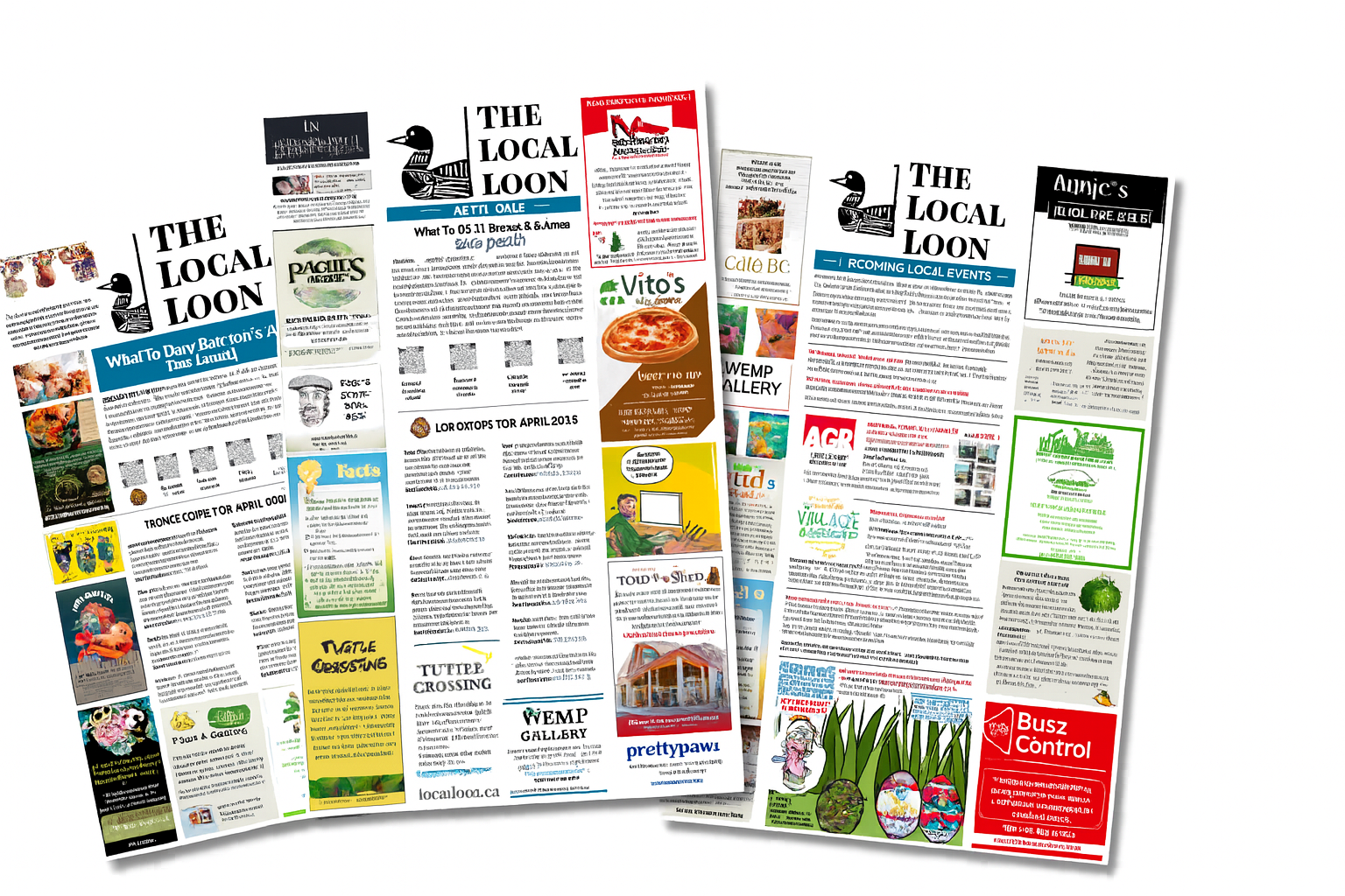 1 unit ad in printed issue of Local Loon - 3 month commitment