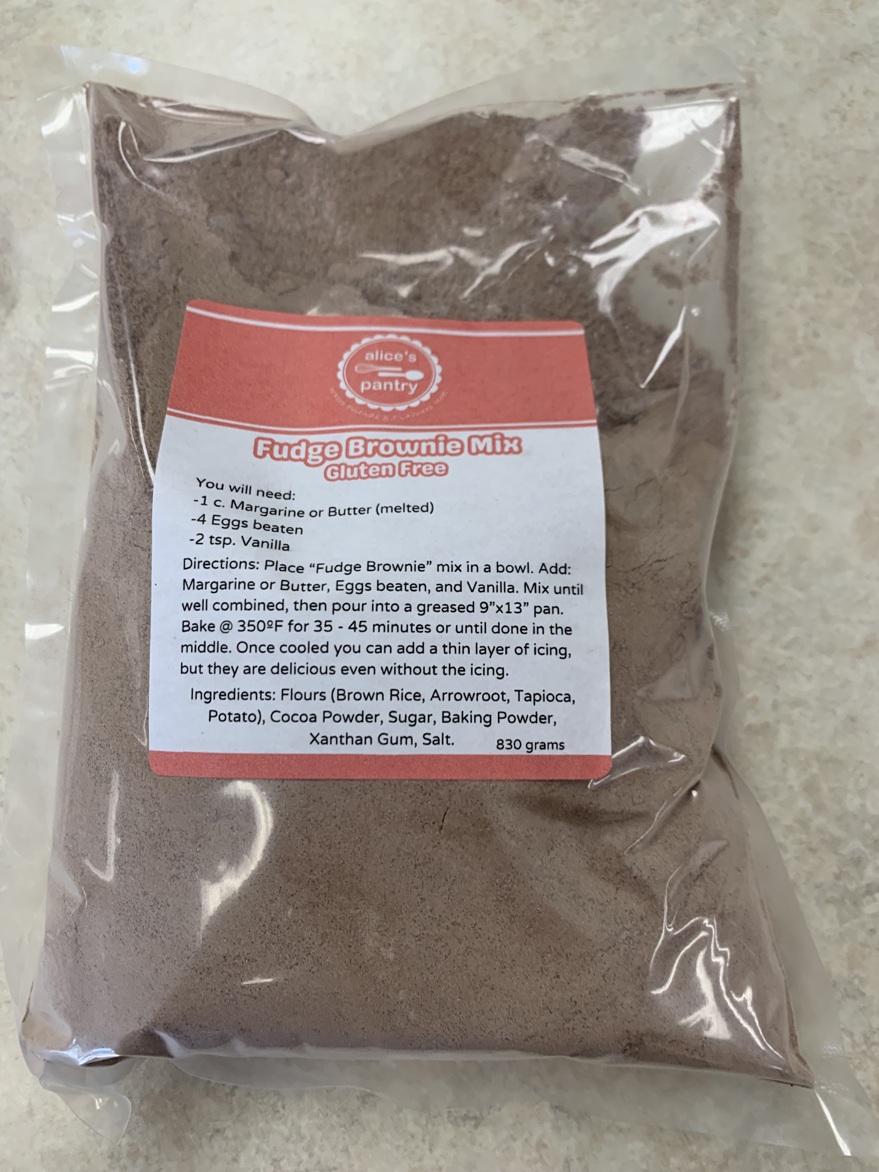 Gluten Free Fudge Brownie Mix