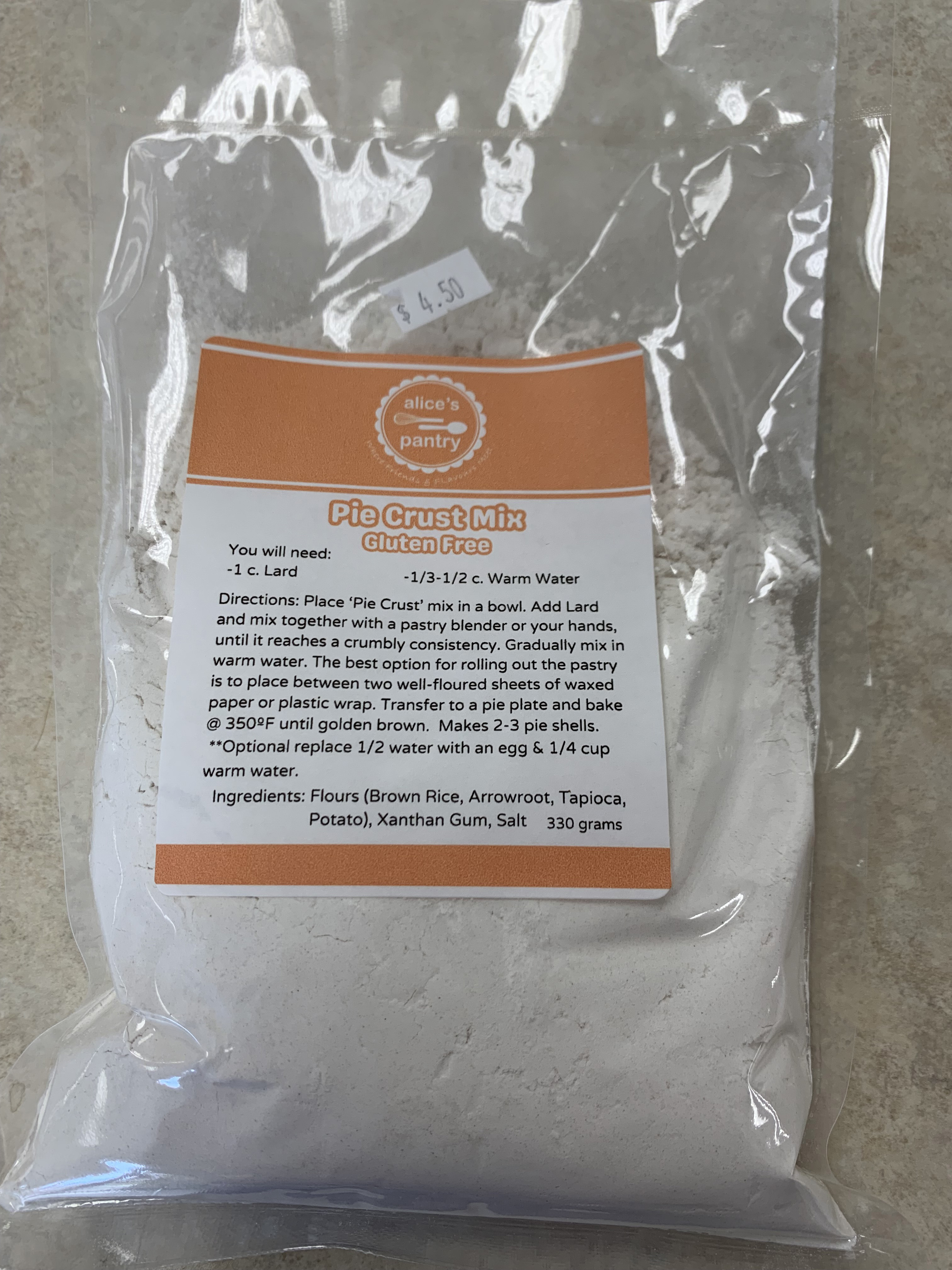 Gluten Free Pie Crust Mix