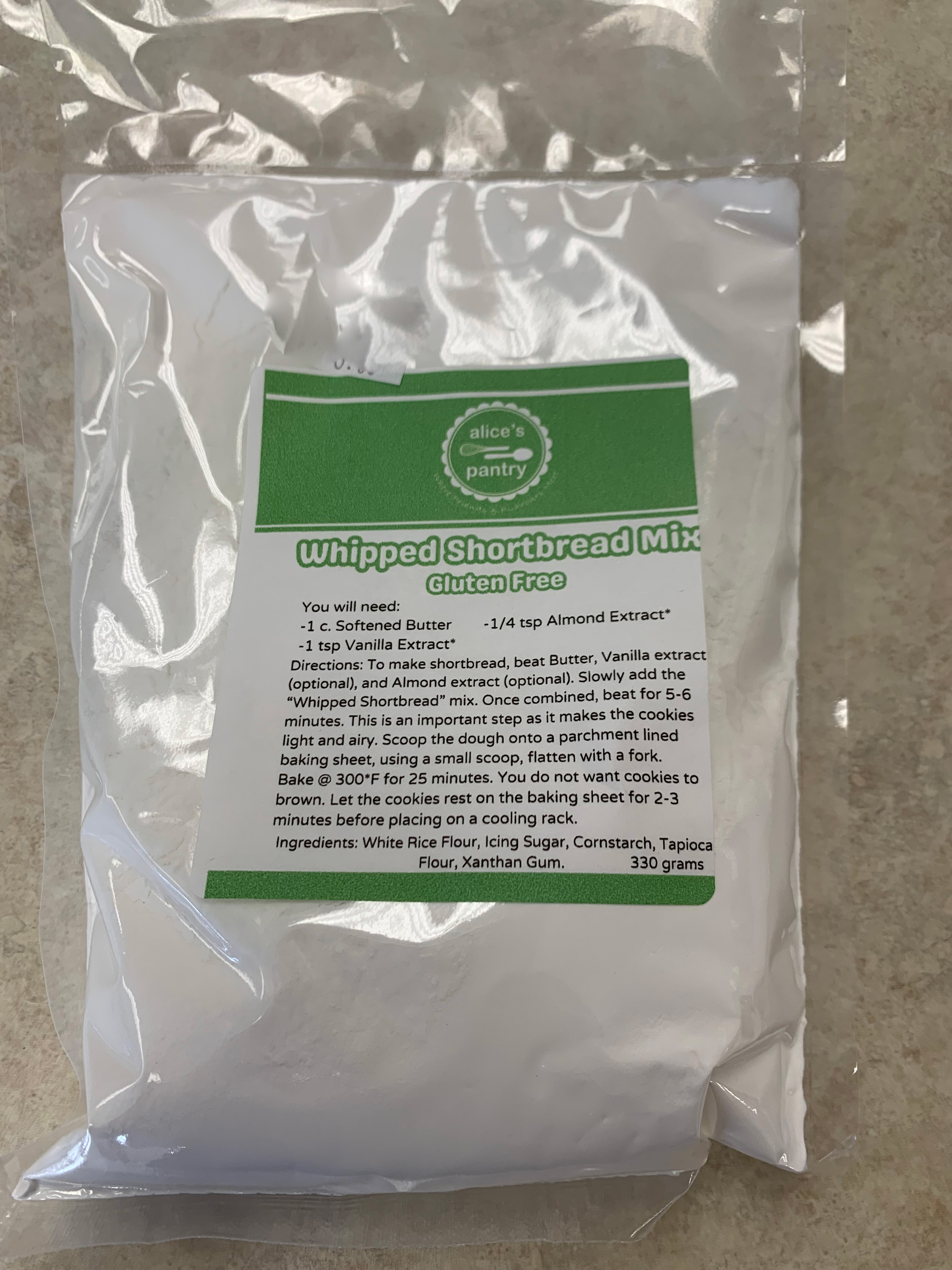 Gluten Free Whipped Shortbread Mix