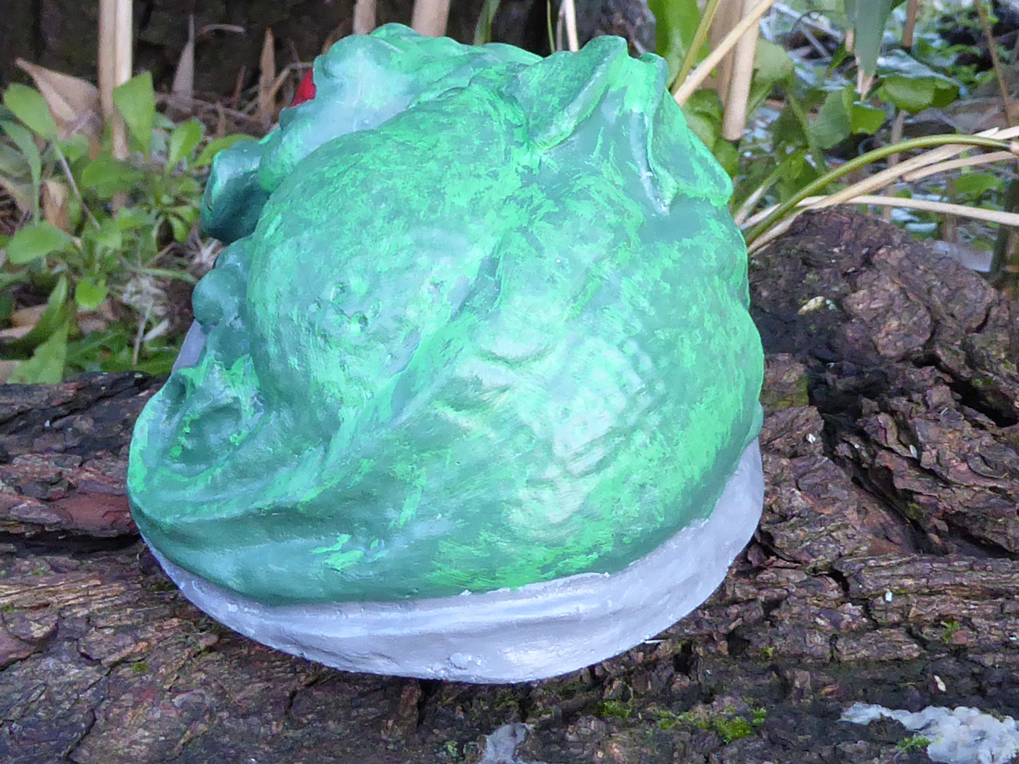 Resting Dragon Garden Ornament Handcrafted & Hand Painted 14cm long