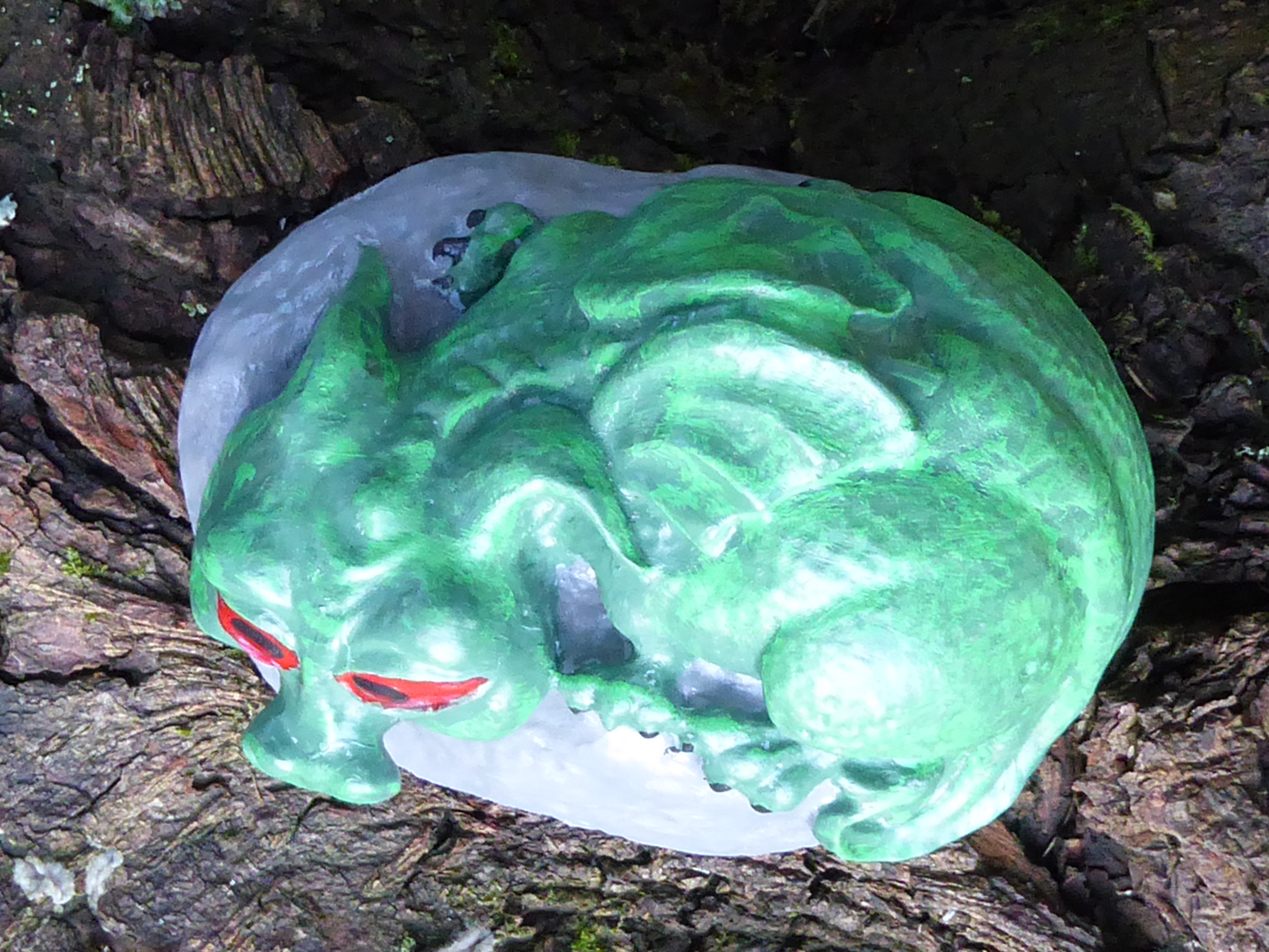 Resting Dragon Garden Ornament Handcrafted & Hand Painted 14cm long