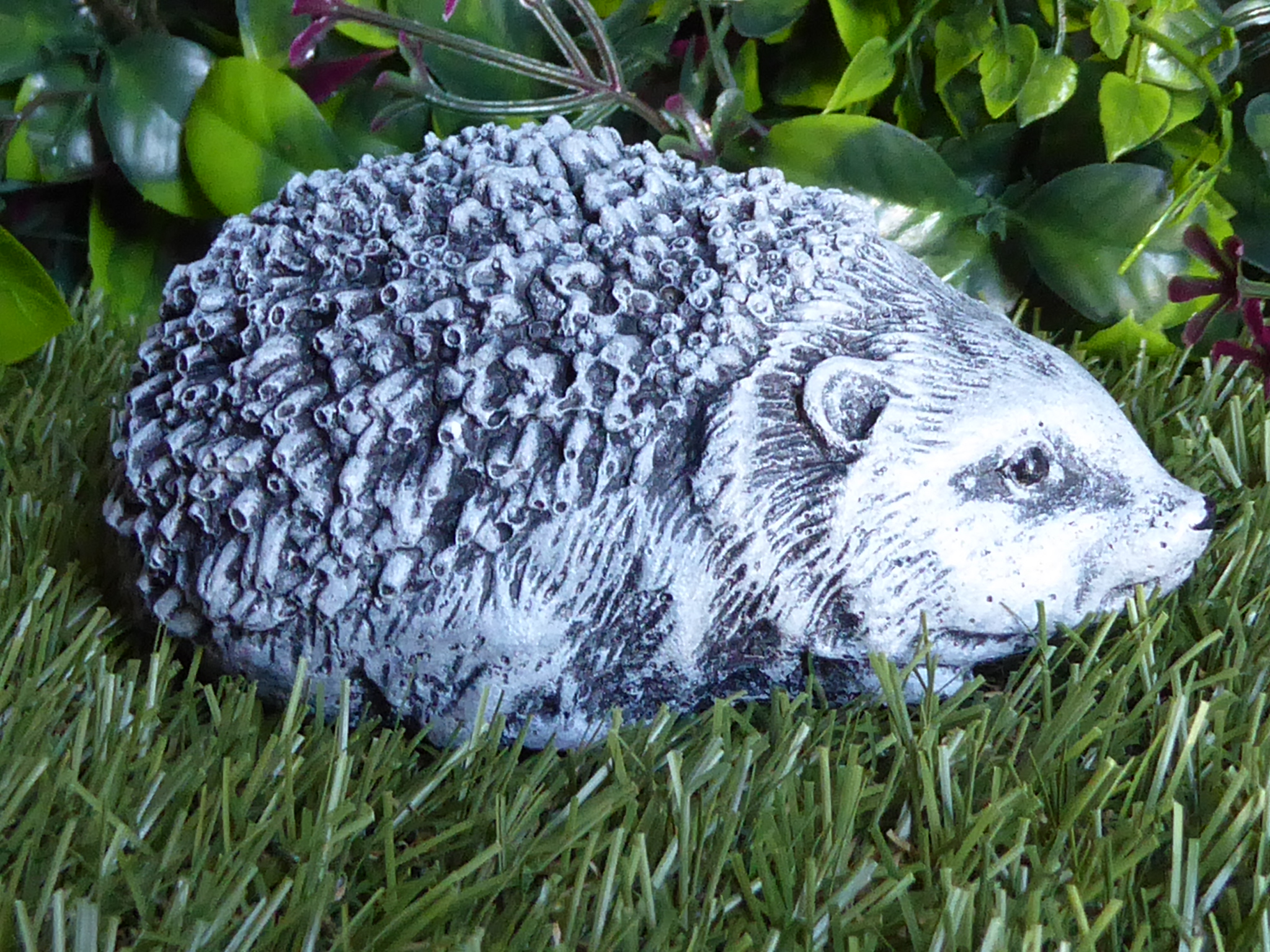 Adorable Baby Hedgehog Cast Stone Garden Ornament Hand Crafted Aged Effect 9½cm
