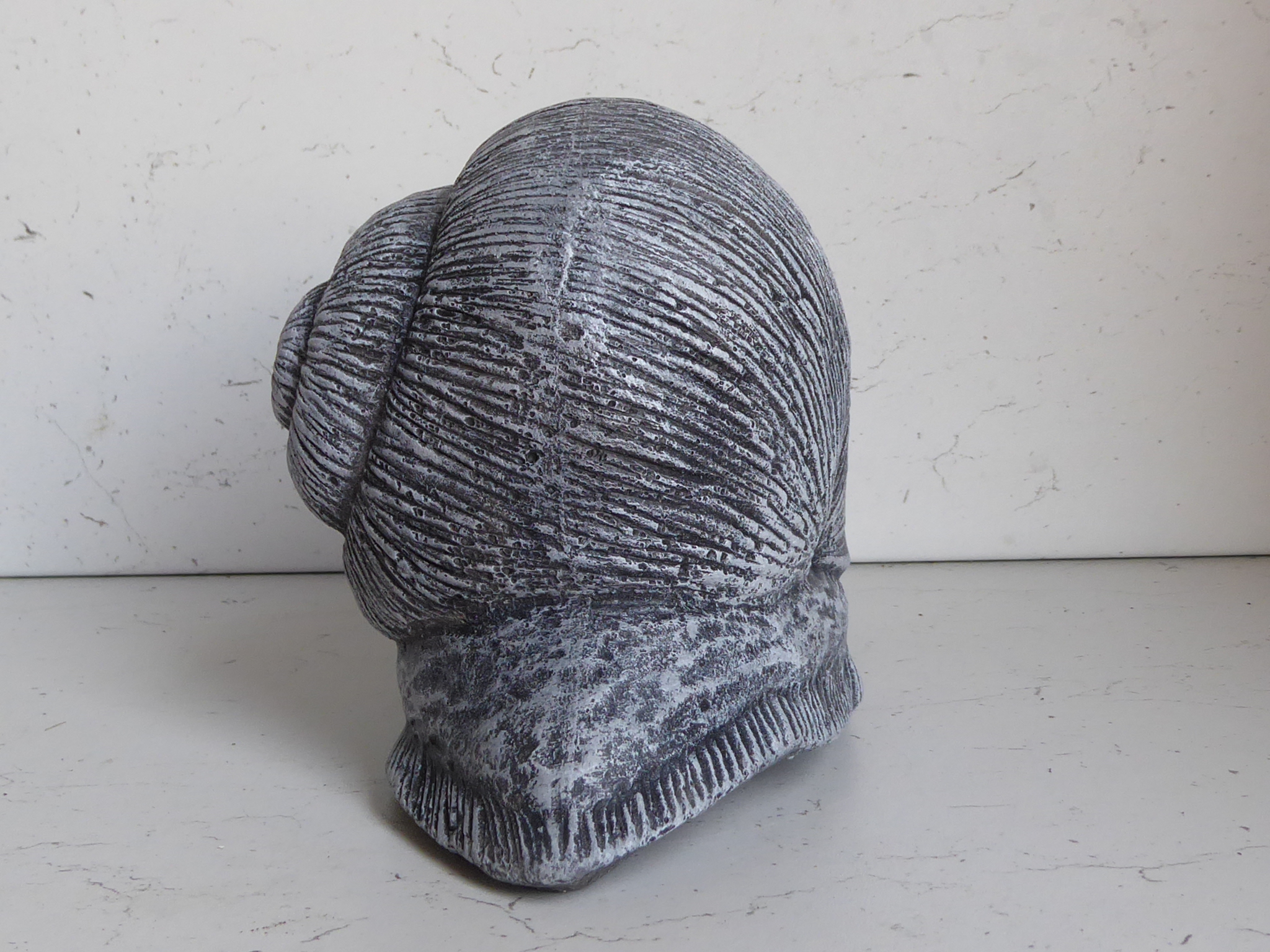 Handcrafted Cast Large Heavy Stone Snail Garden Ornament 22cm long