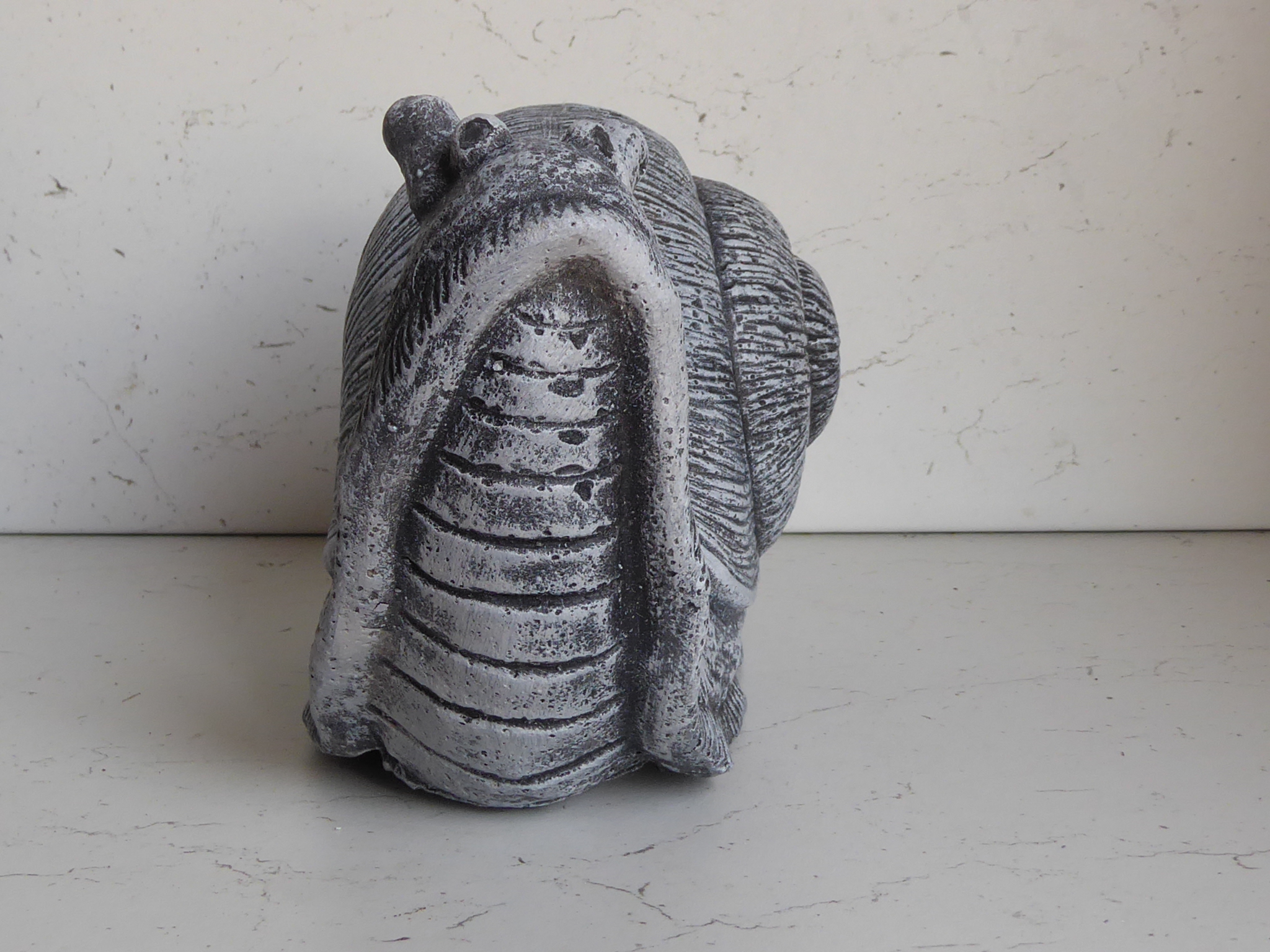 Handcrafted Cast Large Heavy Stone Snail Garden Ornament 22cm long