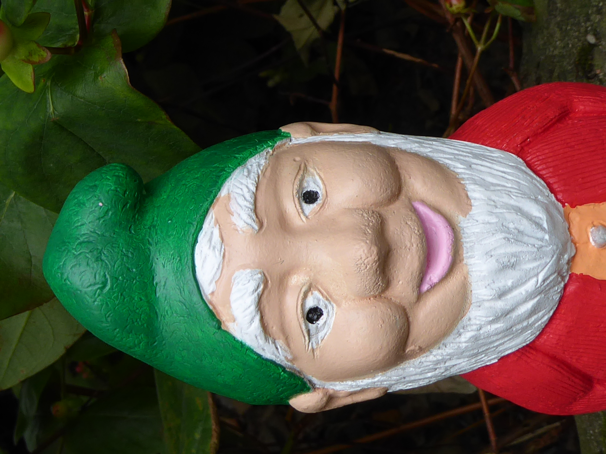 Classic Garden Gnome Vibrantly Hand Painted Handcrafted Made in Cast Stone 22cm tall