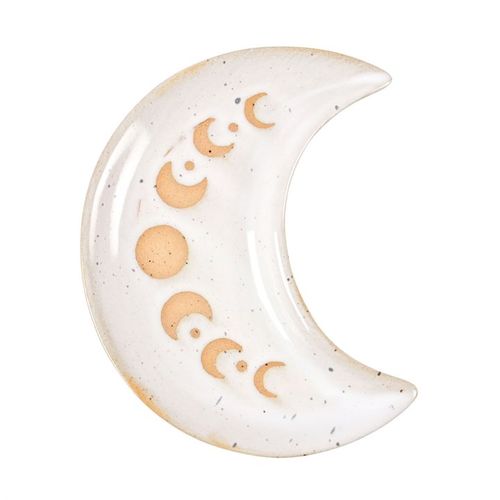 12cm Moon Phase Crescent Stoneware Trinket Tray
