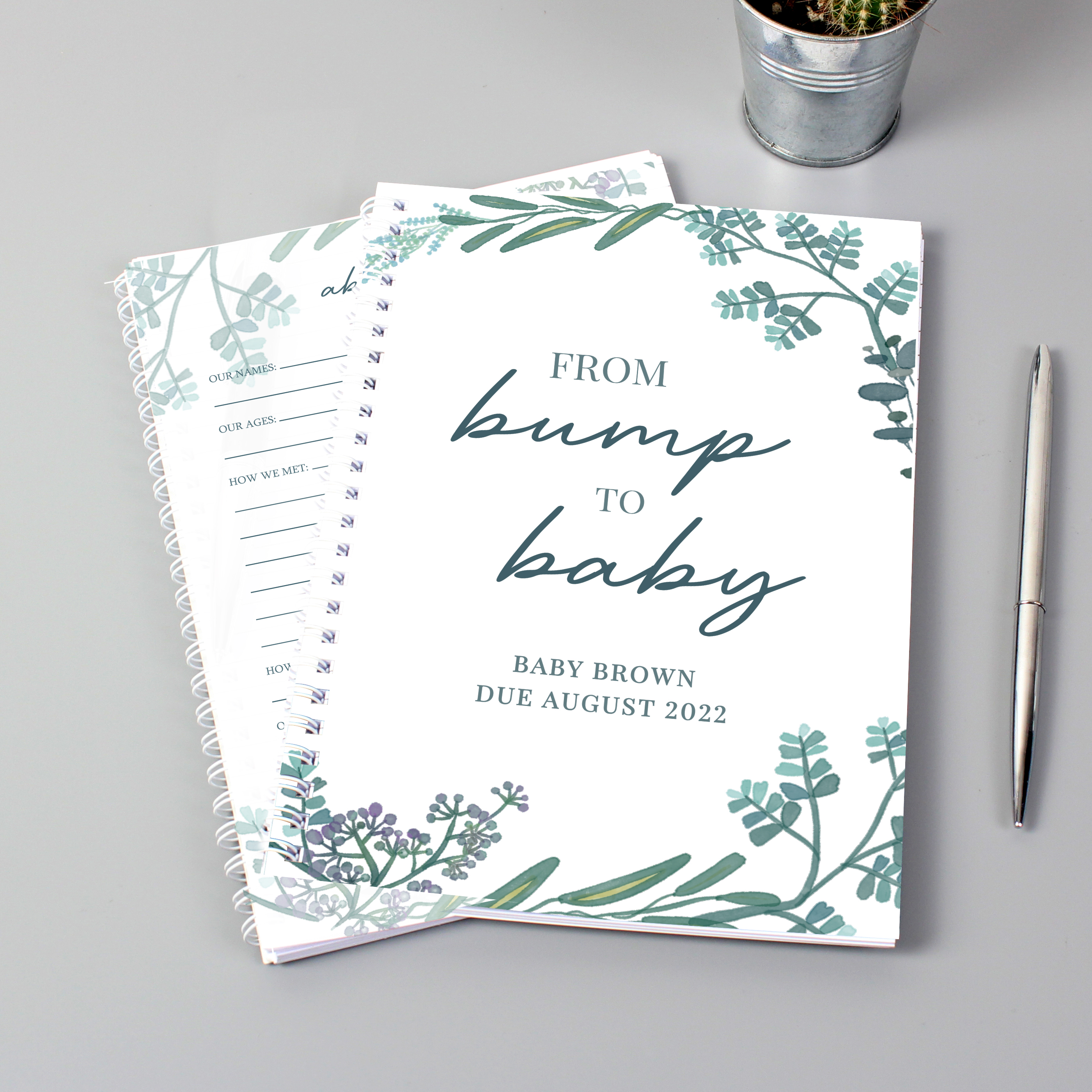 Personalised Pregnancy Journal A5 – From Bump to Baby Memory Book