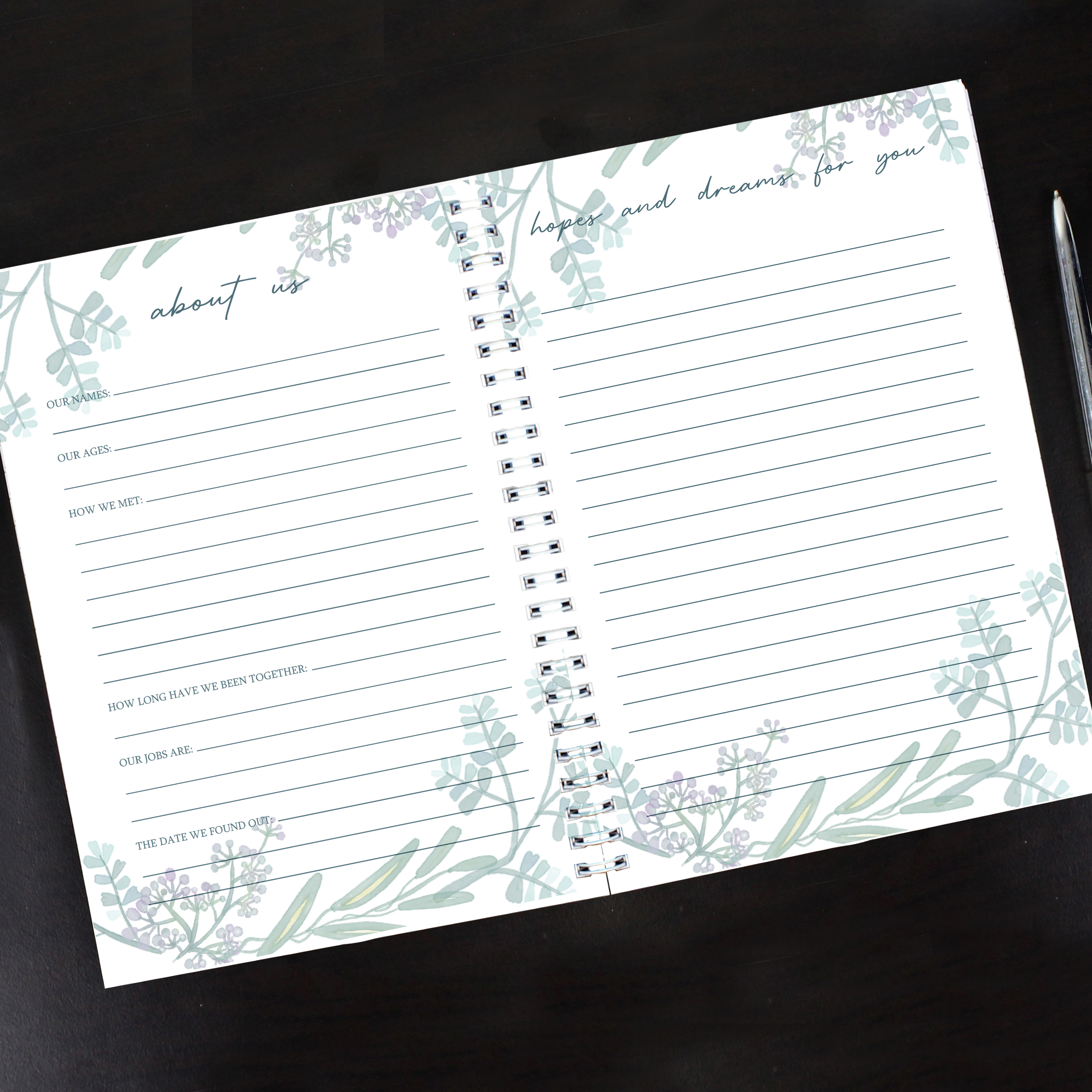Personalised Pregnancy Journal A5 – From Bump to Baby Memory Book