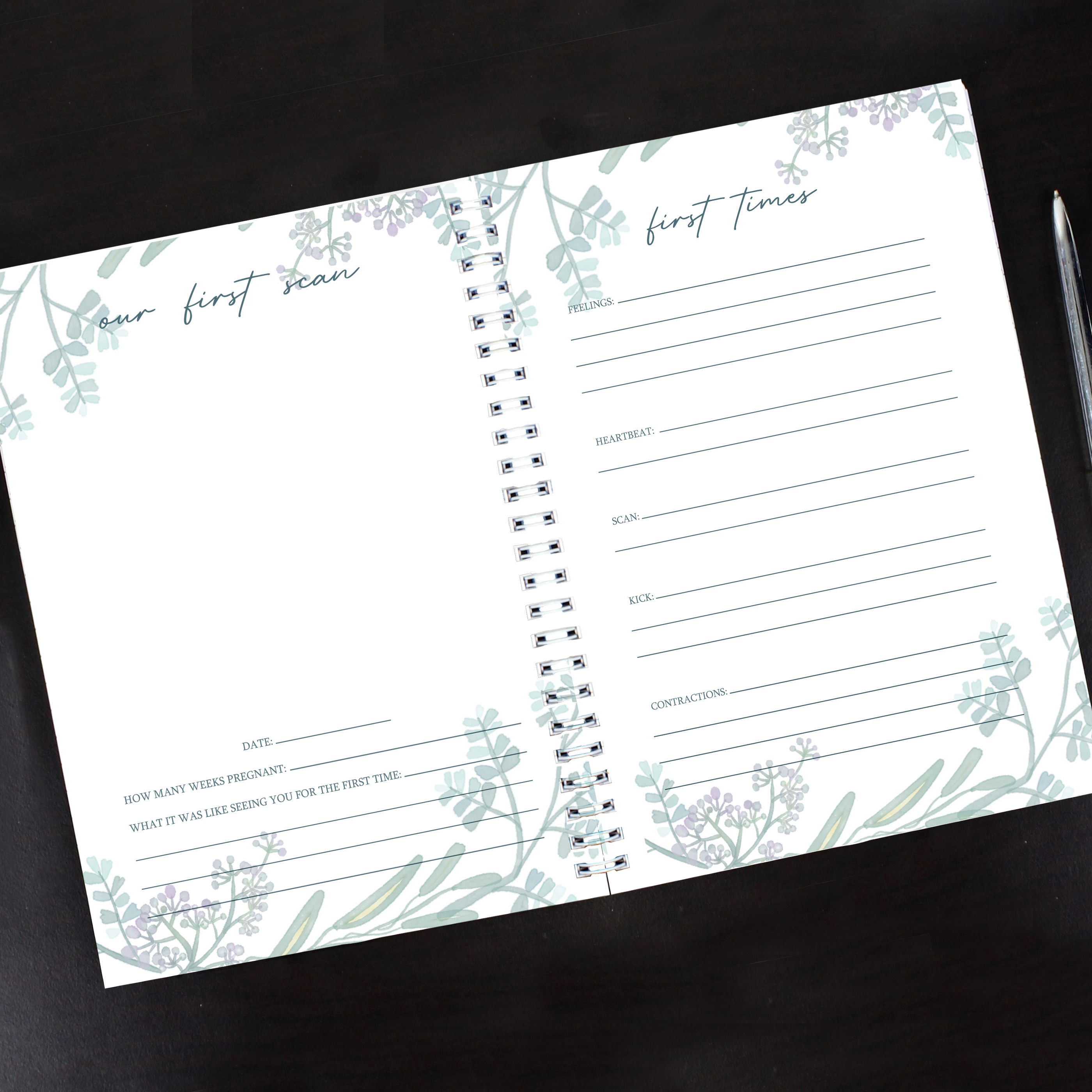 Personalised Pregnancy Journal A5 – From Bump to Baby Memory Book