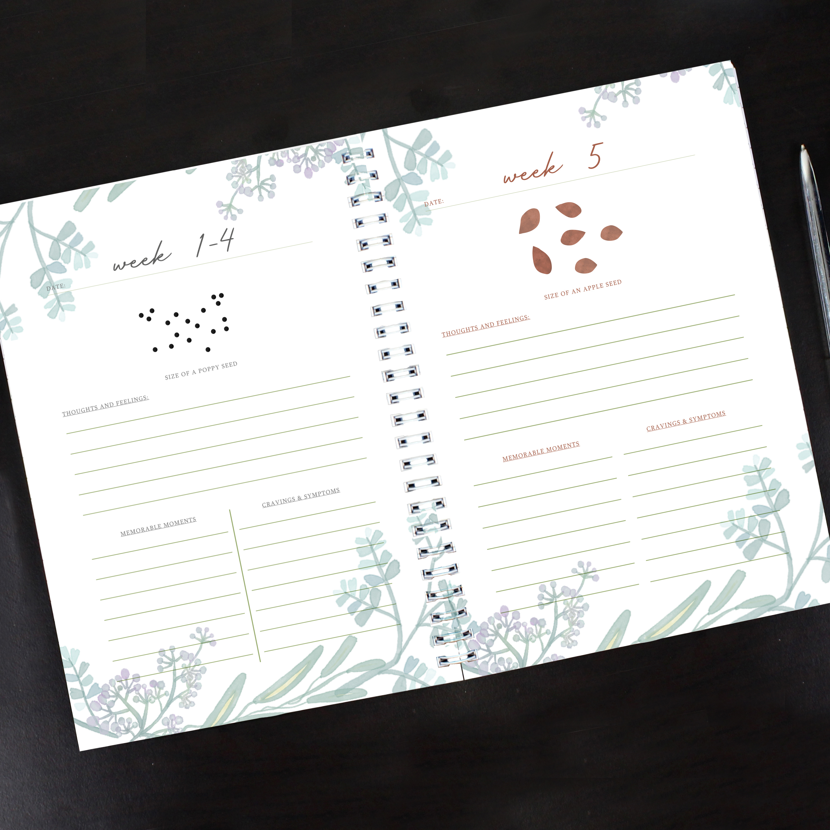 Personalised Pregnancy Journal A5 – From Bump to Baby Memory Book