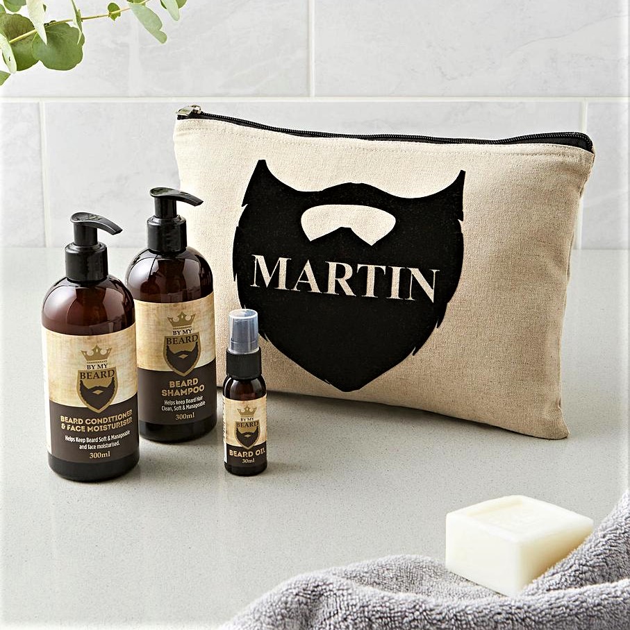 Personalised Beard Grooming Kit Gift Bag