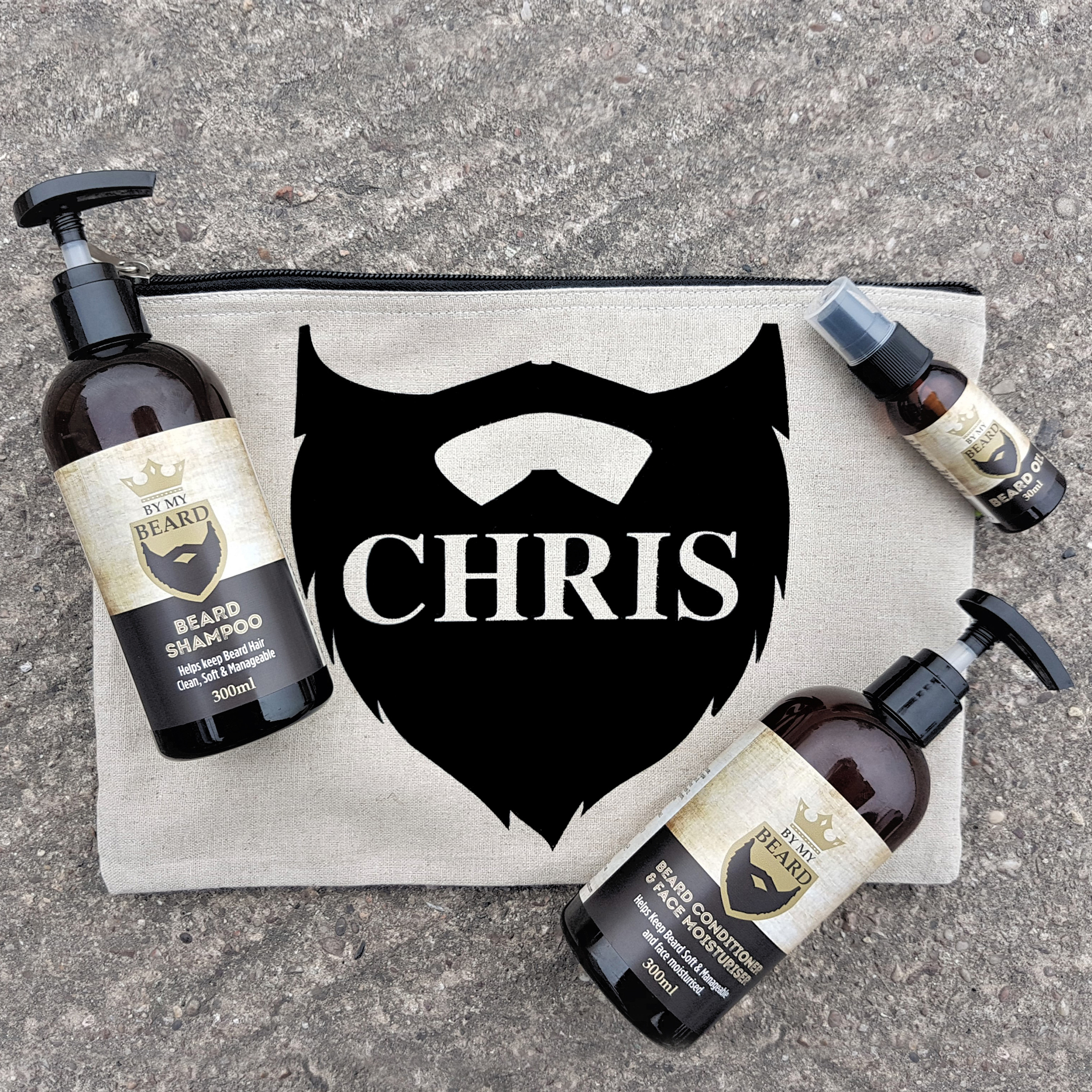Personalised Beard Grooming Kit Gift Bag