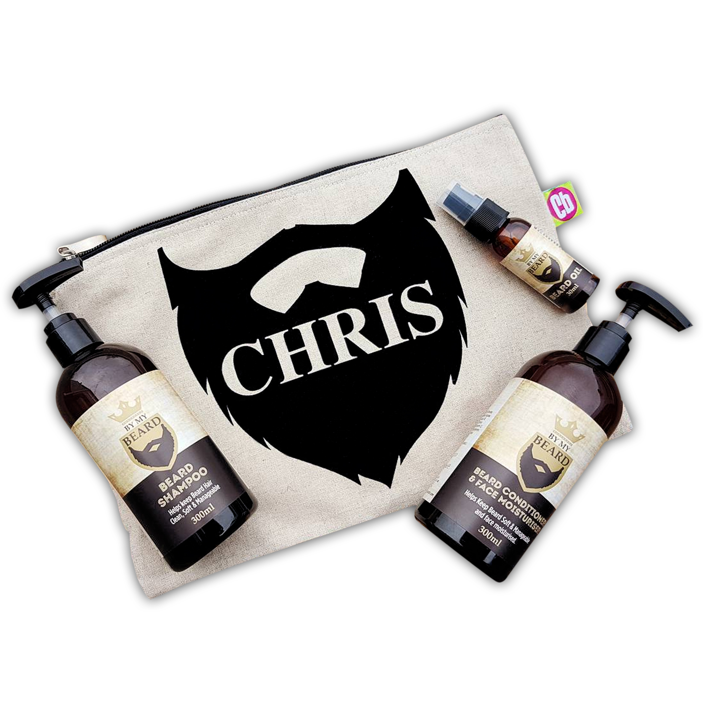 Personalised Beard Grooming Kit Gift Bag