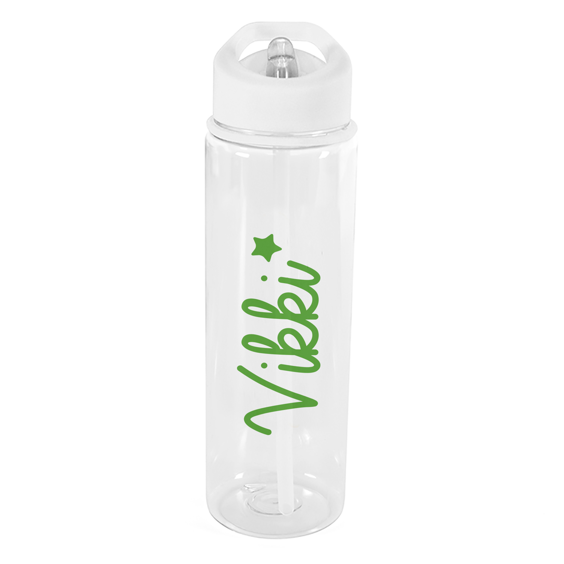 Personalised Green Star Water Bottle with Name – 750ml BPA‑Free