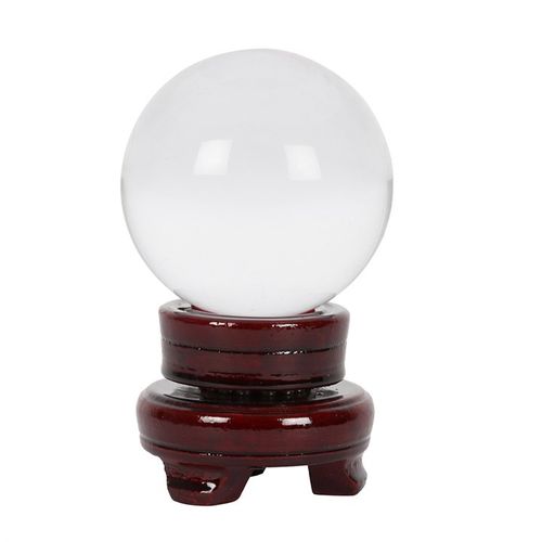 8cm Crystal Ball with Wooden Stand