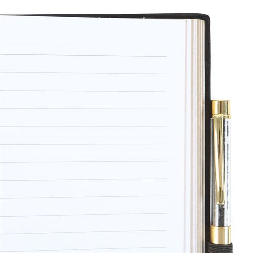 Astrology Wheel Velvet Journal with Black Obsidian Pen