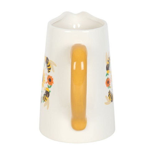 Bee and Sunflower Ceramic Flower Jug