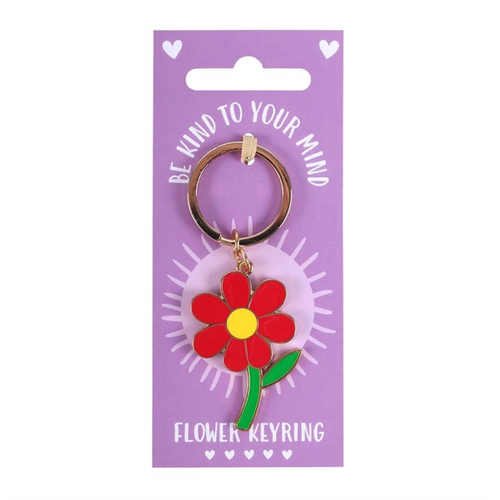 Be Kind to Your Mind Flower Enamel Keyring