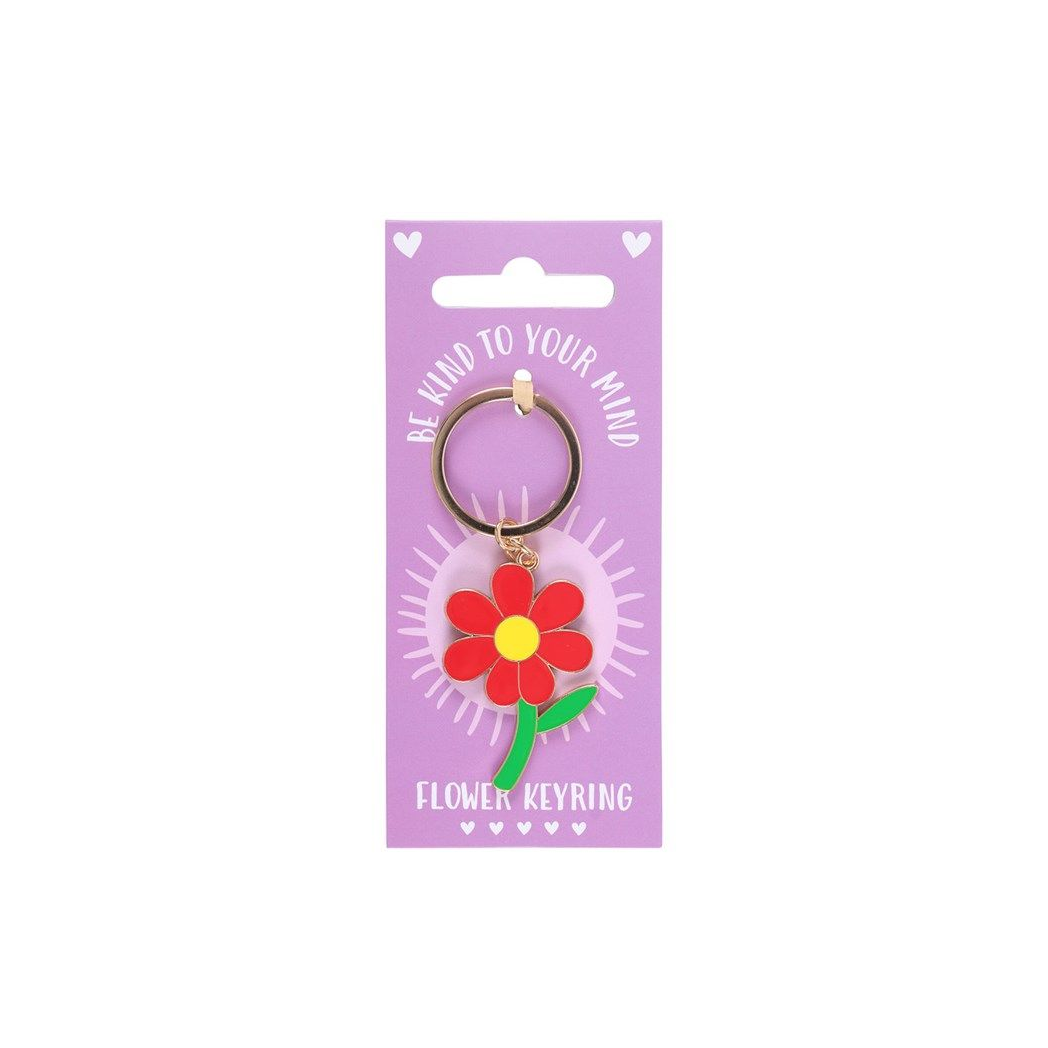 Be Kind to Your Mind Flower Enamel Keyring