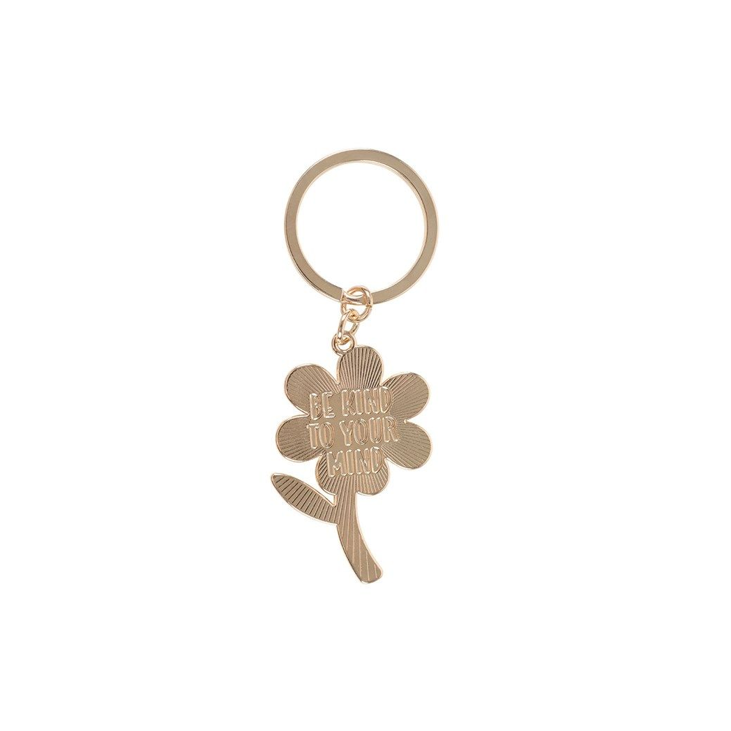 Be Kind to Your Mind Flower Enamel Keyring