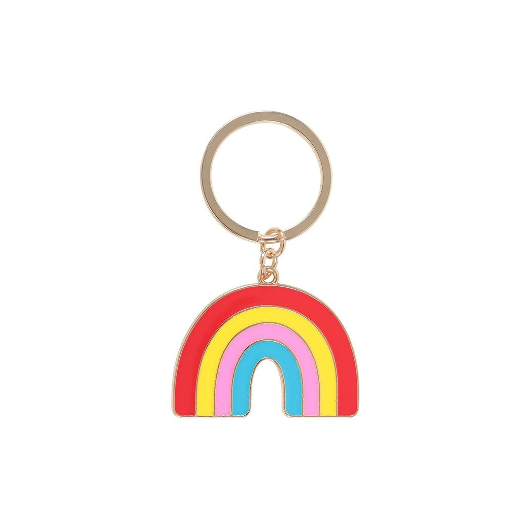 Rainbow Enamel Keyring Be Kind To Your Mind Gift