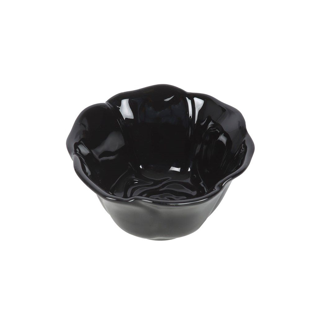 Black Rose Trinket Dish Ceramic Jewellery Holder