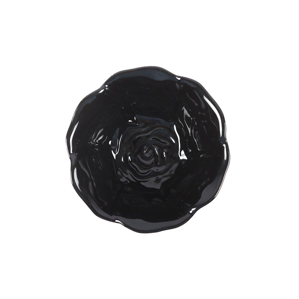 Black Rose Trinket Dish Ceramic Jewellery Holder