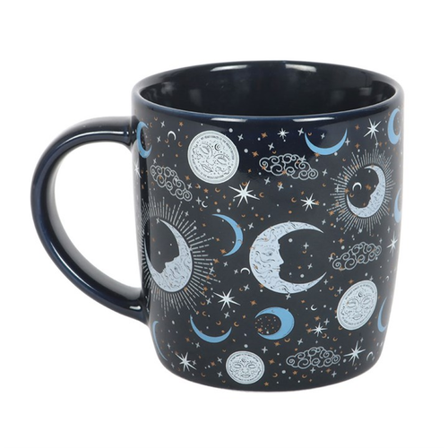 Blue Moon Print Ceramic Mug 500ml