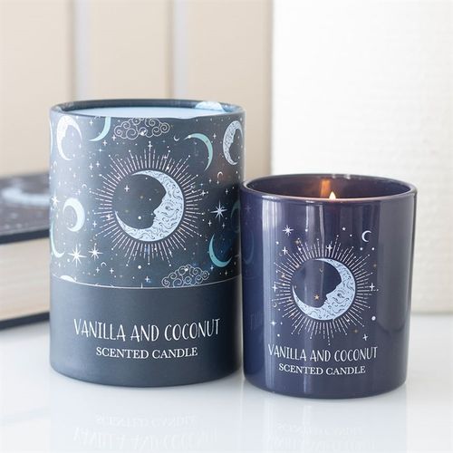 Blue Moon Vanilla and Coconut Scented Candle