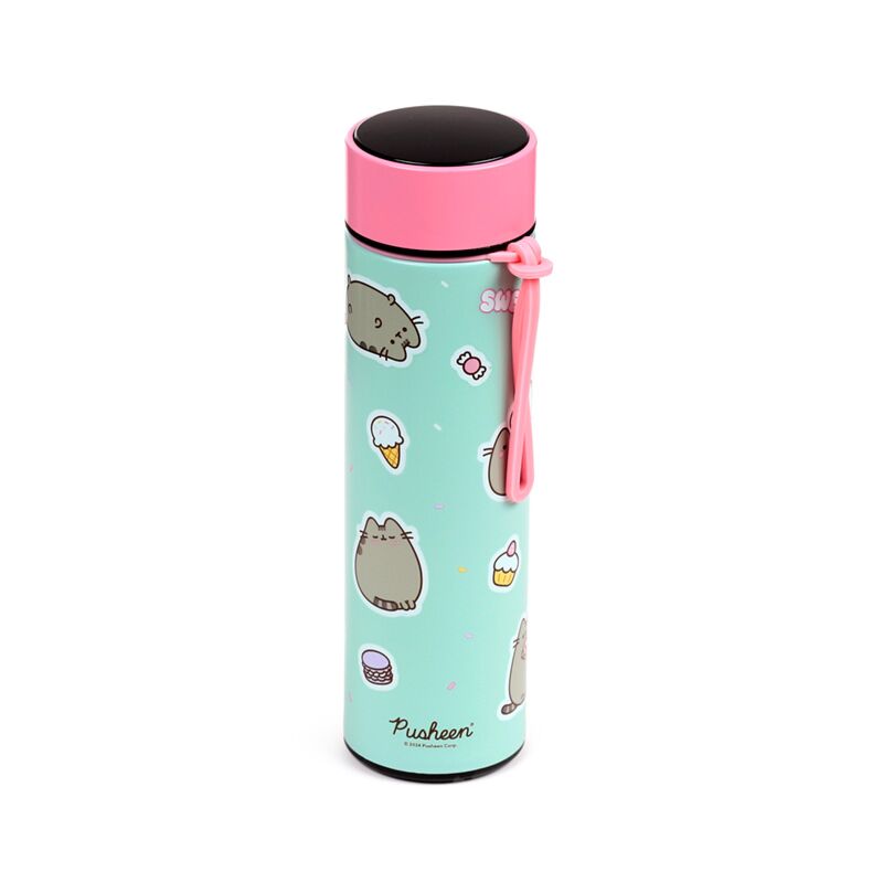 Reusable Insulated Drinks Bottle with Digital Thermometer 450ml – Pusheen the Cat Sweets