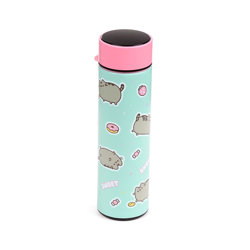 Reusable Insulated Drinks Bottle with Digital Thermometer 450ml – Pusheen the Cat Sweets