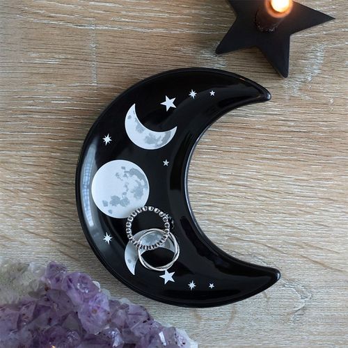 Crescent Moon Design Trinket Dish New Bone China