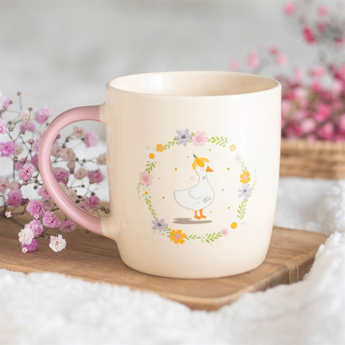 Floral Duck Ceramic Mug 320ml
