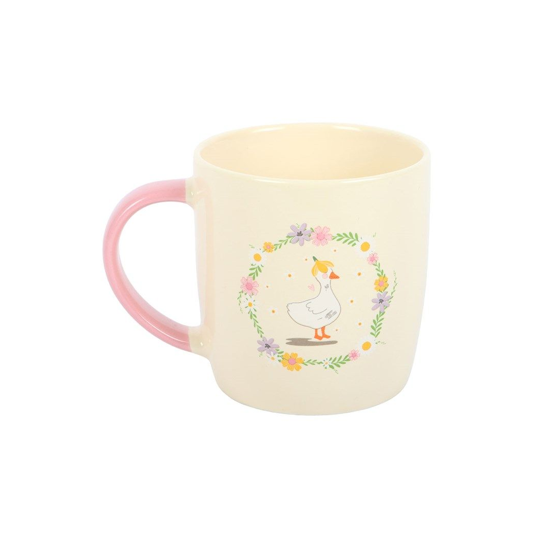 Floral Duck Ceramic Mug 320ml