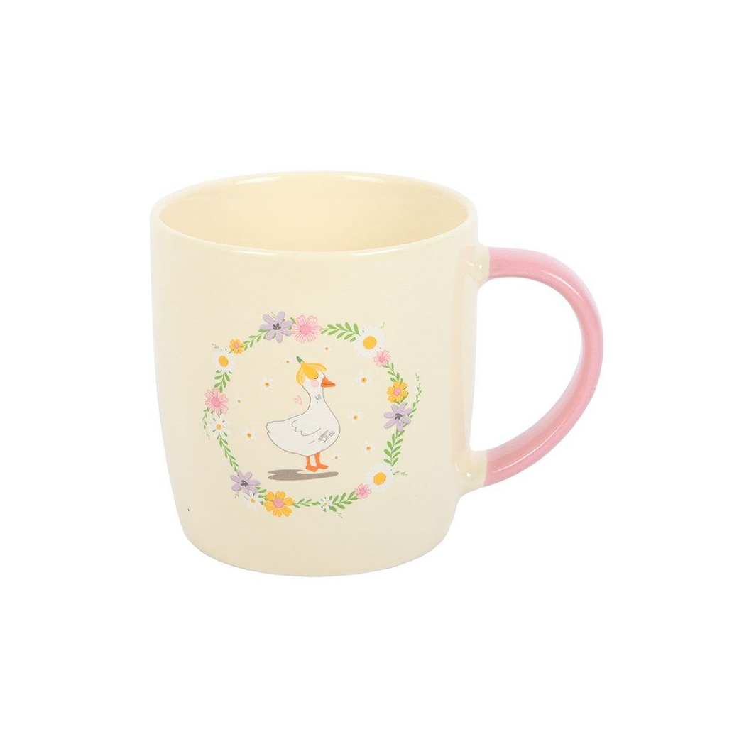 Floral Duck Ceramic Mug 320ml
