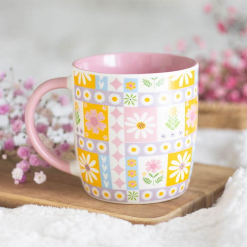 Floral Patchwork Ceramic Mug 320ml